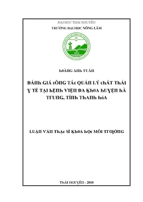Quản lý chất thải tại Đại học Nông Lâm Thái Nguyên