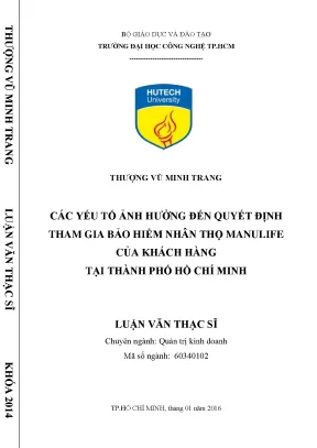 Các Yếu Tố Ảnh Hưởng Đến Quyết Định Tham Gia Bảo Hiểm 