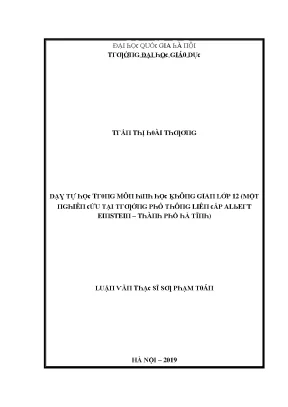Giáo Dục Lý Thuyết và Thực Hành Môn Vật Lý Lớp 12 Tại