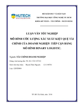 Mô Hình Dự Đoán Kiệt Quệ Tài Chính Doanh Nghiệp Bằng Hồi