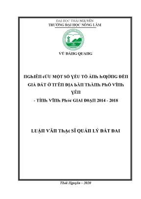 Phân Tích Yếu Tố Ảnh Hưởng Đến Giá Đất Tại Thành Phố