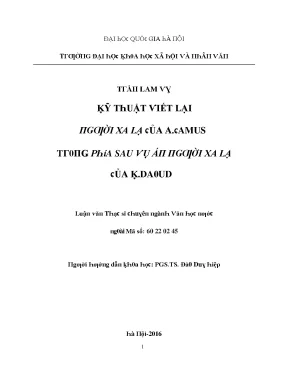 Khám Phá Tác Phẩm "Người Xa Lạ" Của Albert Camus