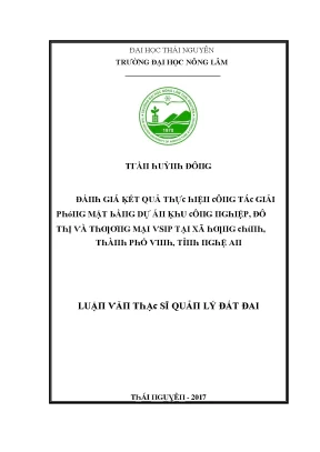 Quản Lý Đất Đai Tại Thái Nguyên: Kết Quả Nghiên Cứu 2017