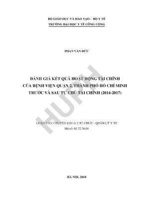Đánh Giá Hoạt Động Tài Chính Bệnh Viện Quận 2 Trước và