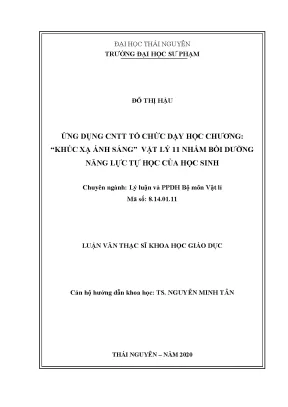Ứng Dụng CNTT Trong Dạy Học Chương Khúc Xạ Ánh Sáng Vật