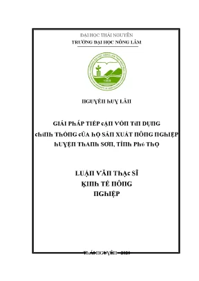 Nghiên Cứu Về Địa Điểm Xuất Phát Nông Lâm Tại Thái Nguyên