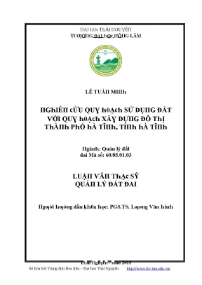 Nghiên cứu quy hoạch sử dụng đất và xây dựng đô thị tại