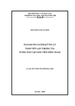 Nghiên Cứu Về Đào Tạo Kỹ Thuật Tại Trường Đại Học Sư