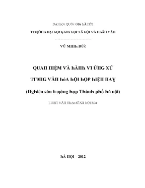 Nghiên cứu văn hóa xã hội tại Đại học Quốc gia Hà Nội