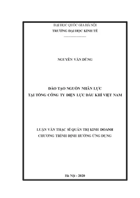 Đào Tạo Nguồn Nhân Lực Tại Tổng Công Ty Điện Lực Dầu Khí
