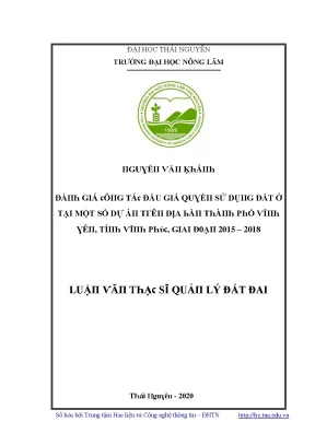 Quản lý đất đai tại Thái Nguyên: Nghiên cứu và thực tiễn