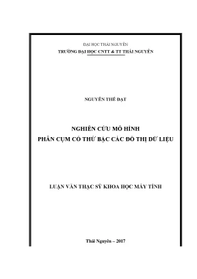 Nghiên Cứu Mô Hình Phân Cụm Đồ Thị Dữ Liệu Có Thứ Bậc