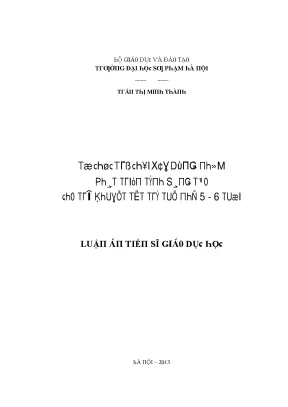 Giáo Dục Đặc Biệt Cho Trẻ Em Khuyết Tật Tâm Thần Từ 5-6 Tuổi