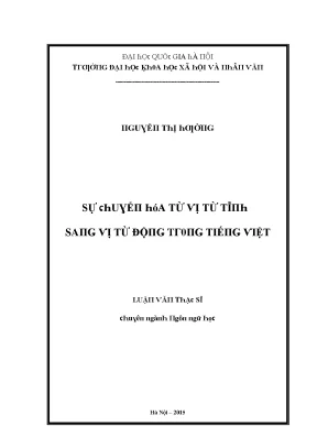 Luận Văn Về Sự Hữu Hình Từ Tính Trong Ngôn Ngữ Việt