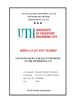 Lập Ngân Sách và Quản Lý Chi Phí Dự Án Metrople