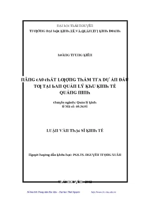 Nâng cao chất lượng thẩm tra dự án đầu tư tại Quảng Ninh
