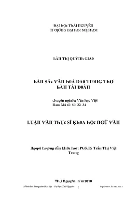 Khám Phá Bản Sắc Văn Hóa Dao Trong Thơ Bàn Tài Đoàn