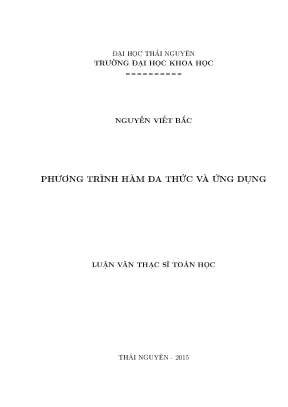 Phương Trình Hàm Đa Thức và Ứng Dụng trong Toán Học