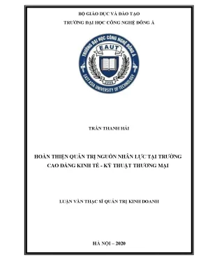 Giải Pháp Nâng Cao Quản Trị Nguồn Nhân Lực Tại Trường 