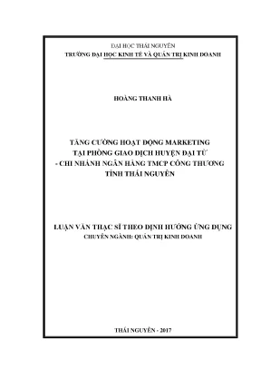 Tăng Cường Hoạt Động Marketing Tại PGD Huyện Đại Từ -
