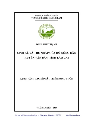 Nâng cao sinh kế và thu nhập của hộ nông dân huyện Văn