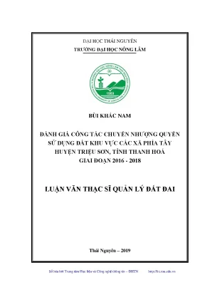 Đánh Giá Chuyển Nhượng Quyền Sử Dụng Đất Tại Huyện Triệu
