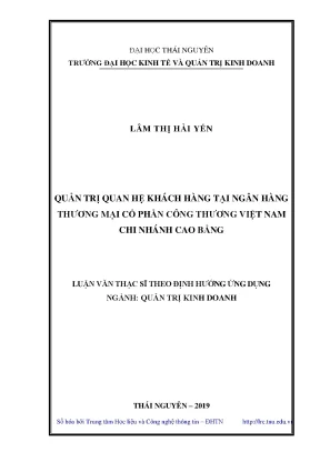 Quản Trị Quan Hệ Khách Hàng Tại Ngân Hàng Thương Mại Cổ