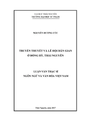 Truyền Thuyết và Lễ Hội Dân Gian ở Đồng Hỷ, Thái Nguyên