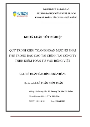 Quy Trình Kiểm Toán Khoản Mục Nợ Phải Thu Tại Công Ty 
