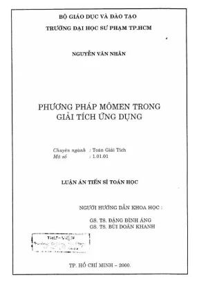 Nghiên Cứu Về Bài Toán Mômen Trong Giải Tích Ứng Dụng