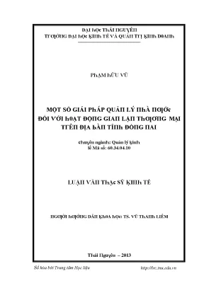Giải Pháp Quản Lý Hoạt Động Giao Thông Tại Đại Học Thái