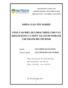 Nâng Cao Hiệu Quả Hoạt Động Cho Vay Khách Hàng Cá Nhân