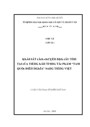 Lưu Lệ và Nghiên Cứu Tại Đại Học Quốc Gia Hà Nội