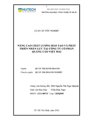 Nâng Cao Chất Lượng Đào Tạo và Phát Triển Nhân Lực Tại