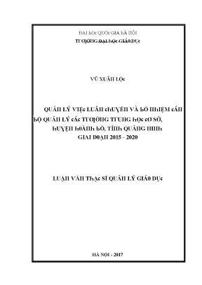 Quản lý luân chuyển và bổ nhiệm cán bộ quản lý trường