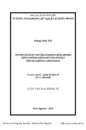 Giải pháp tạo việc làm cho người lao động nông thôn