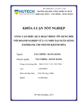 Nâng Cao Hiệu Quả Hoạt Động Tín Dụng Tại Ngân Hàng