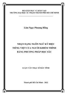 Nghiên Cứu Nhận Dạng Ngôn Ngữ Ký Hiệu Tiếng Việt Cho