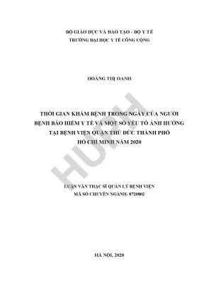 Thời Gian Khám Bệnh và Yếu Tố Ảnh Hưởng Tại Bệnh Viện