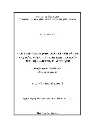 Giải pháp nâng cao quản lý vốn đầu tư xây dựng từ ngân