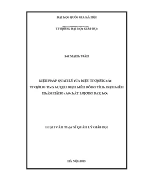Biện Pháp Nâng Cao Chất Lượng Dạy Học Tại Các Trường