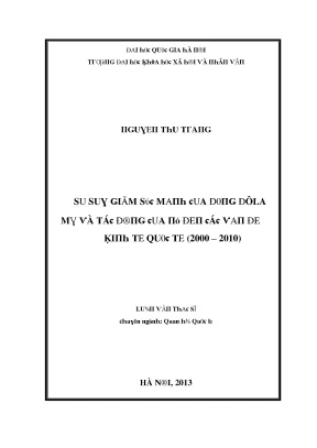 Nghiên cứu về tác động của Đô la Mỹ đến nền kinh tế Việt