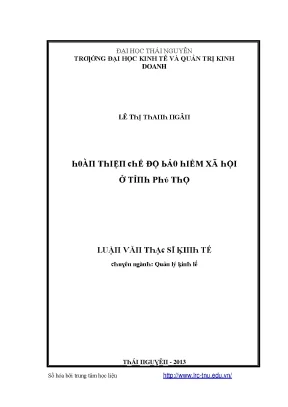 Đánh Giá Hiệu Quả Bảo Hiểm Xã Hội Tại Thái Nguyên