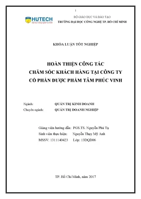 Hoàn thiện công tác chăm sóc khách hàng tại Công ty Cổ