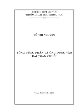 Tổng Từng Phần và Ứng Dụng Vào Bài Toán Chuỗi - Đỗ Thị
