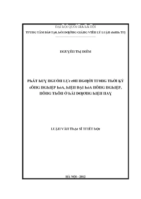 Phát huy nguồn lực con người trong công nghiệp hóa nông 