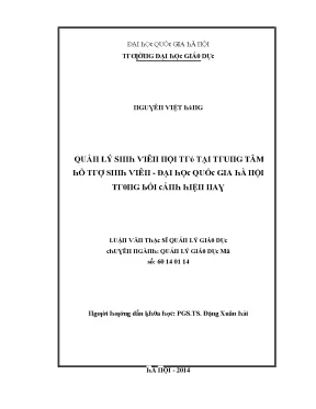 Quản Lý Sinh Viên Nội Trú Tại Trung Tâm Hỗ Trợ Sinh Viên