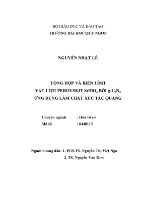 Nghiên Cứu Vật Liệu Perovskit SrTiO3 Biến Tính Bởi