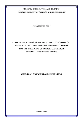 Nghiên cứu hoạt động xúc tác của xúc tác ba chiều dựa 