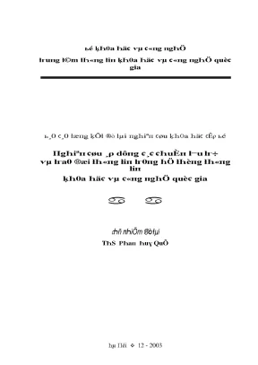 Nghiên cứu và Phát triển Chuẩn Lưu Trữ Thông Tin trong